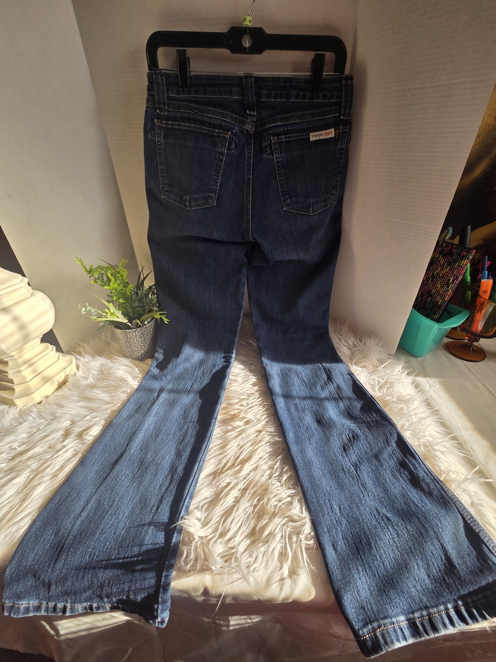 Wrangler Riggs Workwear Women's Dark Blue Relaxed Fit Bootcut Jeans, Size 6 - Picture 3 of 8
